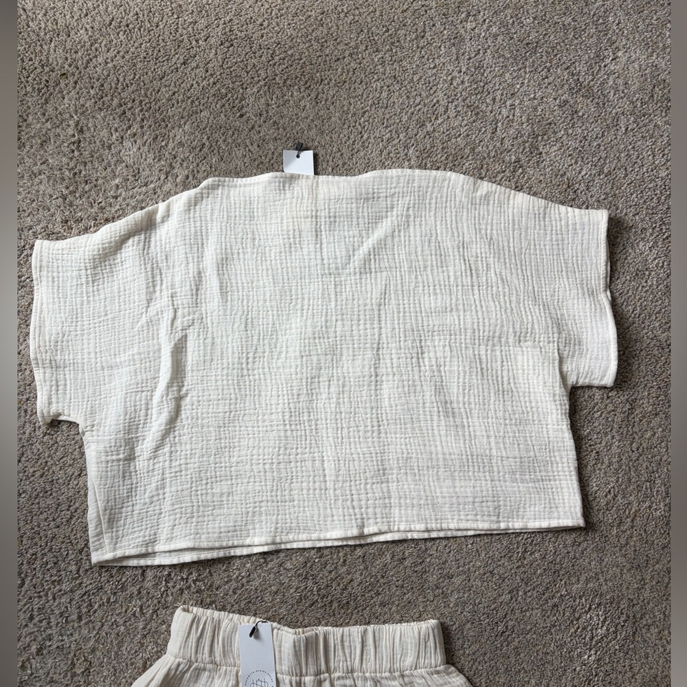 NWT Hackwith cotton gauze crop set - Picture 3 of 10